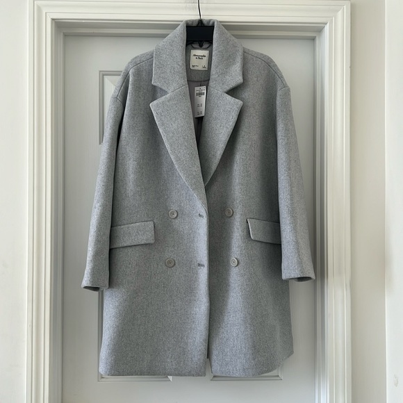 Abercrombie & Fitch Jackets & Blazers - Abercrombie short wool blend coat 🩶 NWT